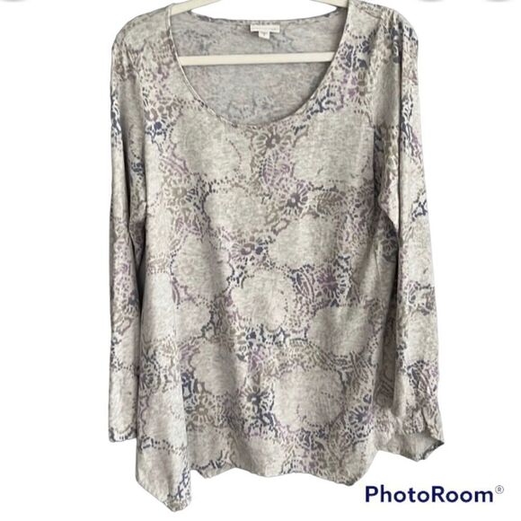 Pure Jill women’s M modal cotton blend floral pop over tunic blouse summ… - Picture 1 of 16